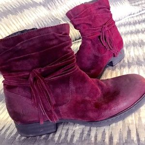 Born Distressed Suede Ankle Boots